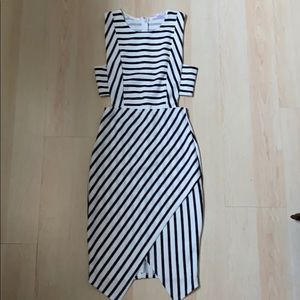 Black & White midi dress